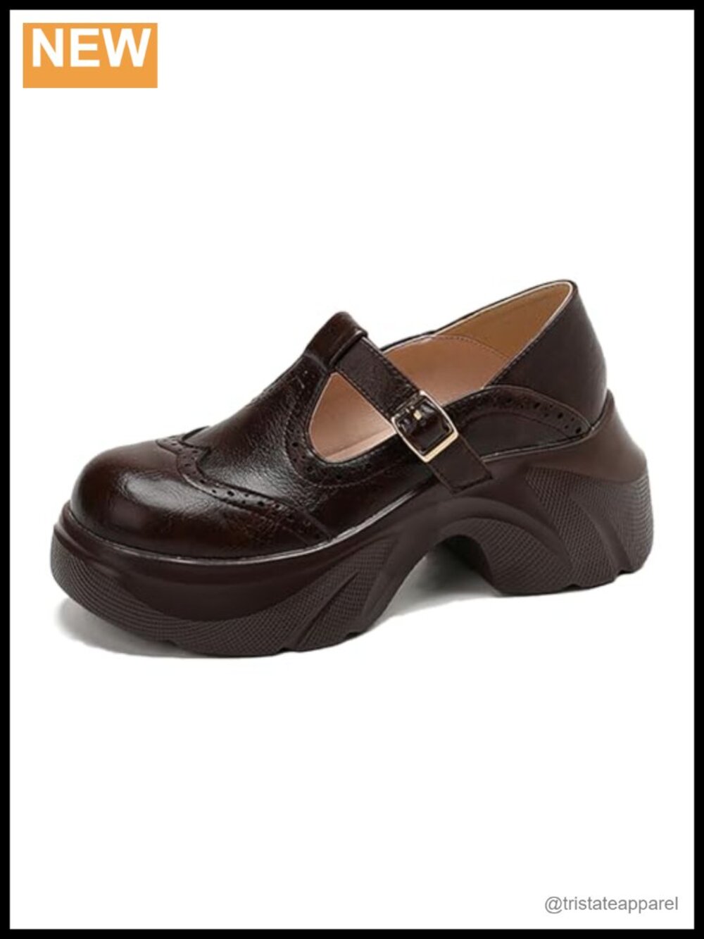 Women's T-Strap Mary Jane Oxfords Block Heel